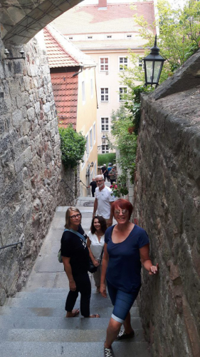 Viele Treppen zur Burg in Meissen