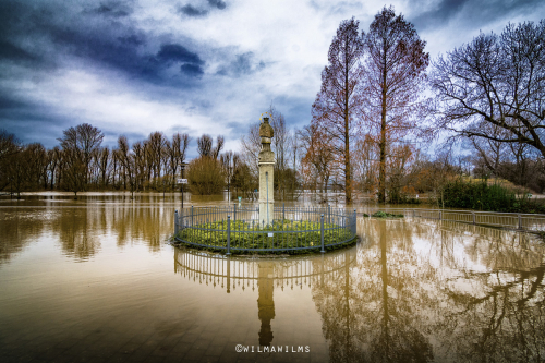 Auch Nepomuk bekommt nasse Füße