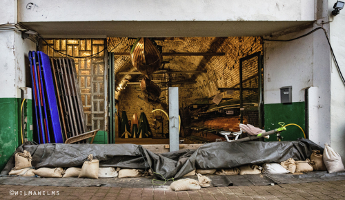 Alles bereit um den Bootskeller abzudichten